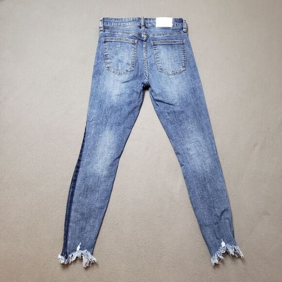 Pistola Womens Audrey Side Stripe Distressed Raw Hem P6730MTW-STT Jeans Size 25 - Picture 2 of 11